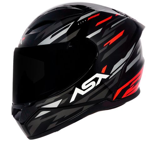 Capacete ASX City Arrow Preto Grafite Vermelho