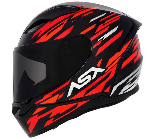 Capacete ASX City Arrow Preto Vermelho Branco