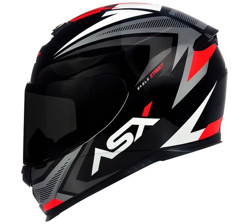 Capacete ASX Eagle Street Preto Grafite Branco