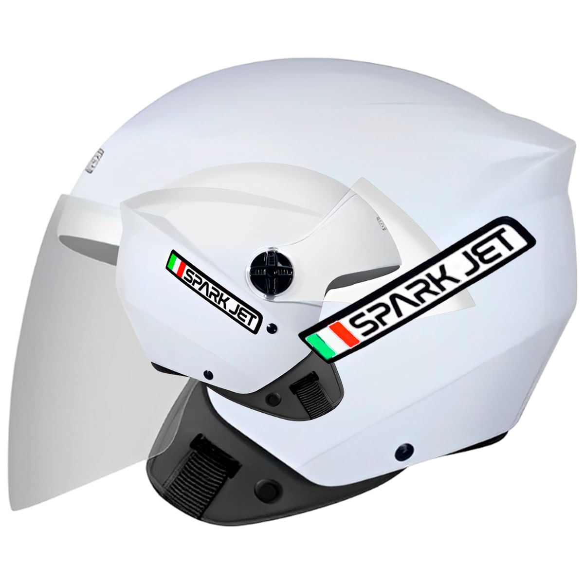 Capacete EBF Spark Jet Solid Branco