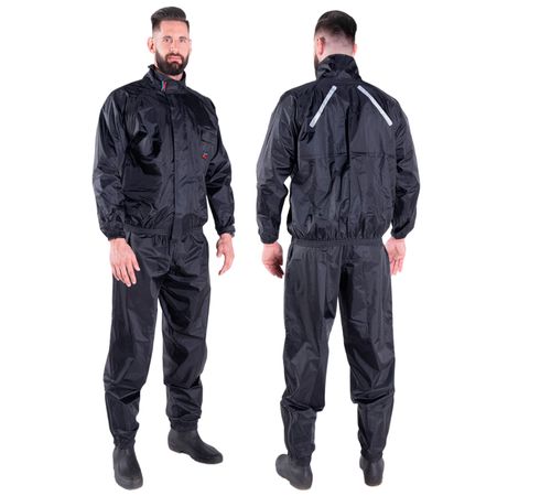 Capa Chuva Nylon Confort Masculino Preto Vermelho - Piraval