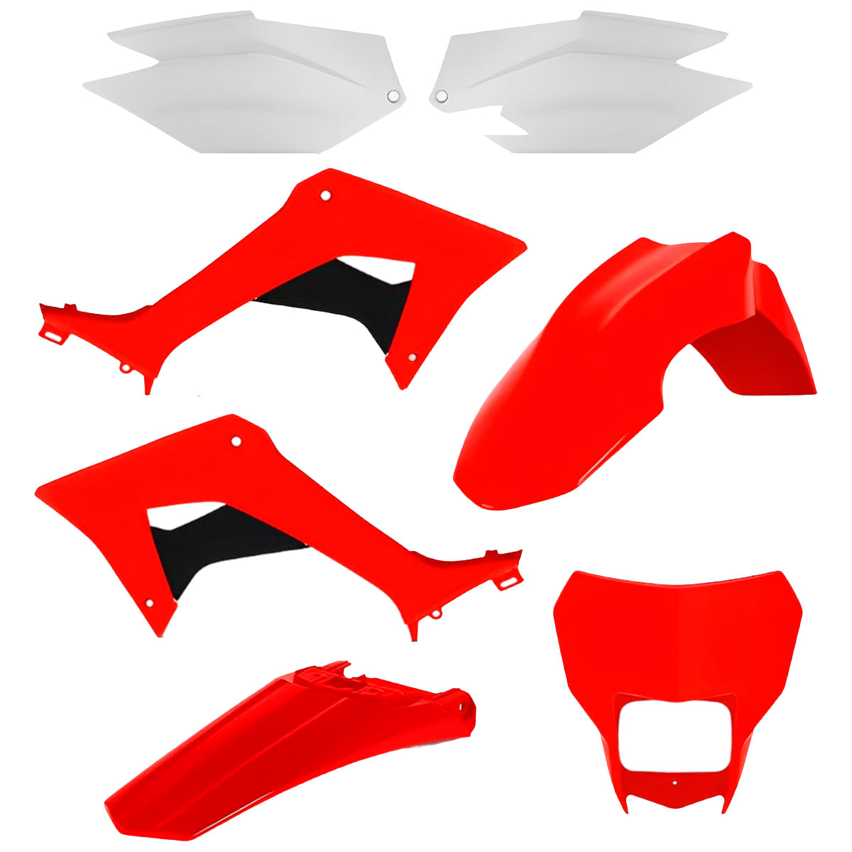 Kit Carenagem Completo CRF 250F 2019 Até 2024 Vermelho