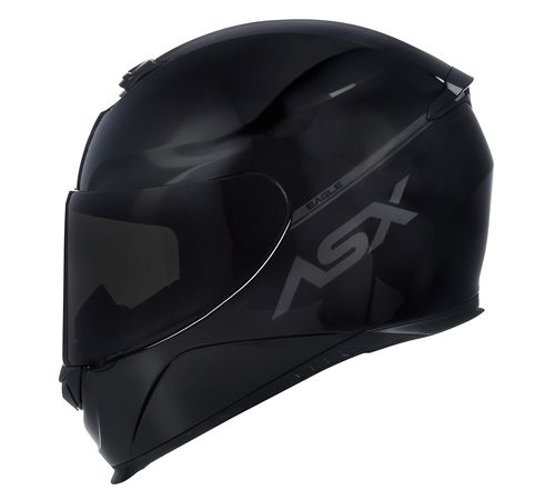 Capacete ASX Eagle Solid Preto Cinza