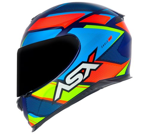 Capacete ASX Eagle Fast Fosco Azul Vermelho Azul