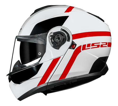 Capacete LS2 FF908 Strobe 2 Autox Branco Vermelho