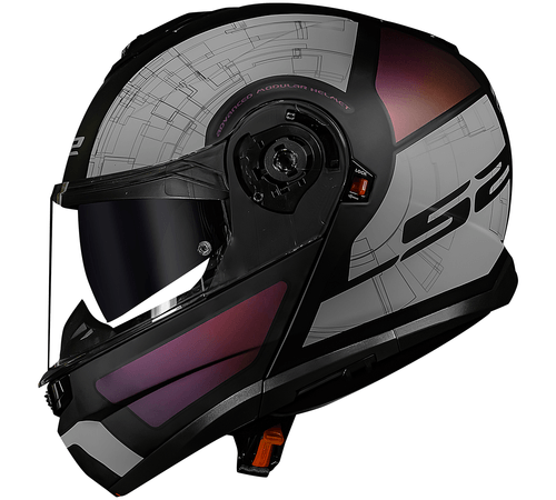 Capacete LS2 FF908 Strobe 2 Orion Fosco Preto Roxo