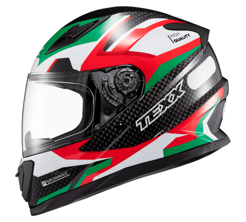 Capacete Texx Hawk Ride Verde Vermelho Branco Preto