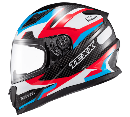 Capacete Texx Hawk Ride Azul Vermelho Branco Preto