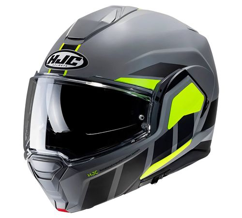 Capacete Original HJC I100 180 Beis Cinza Preto Verde