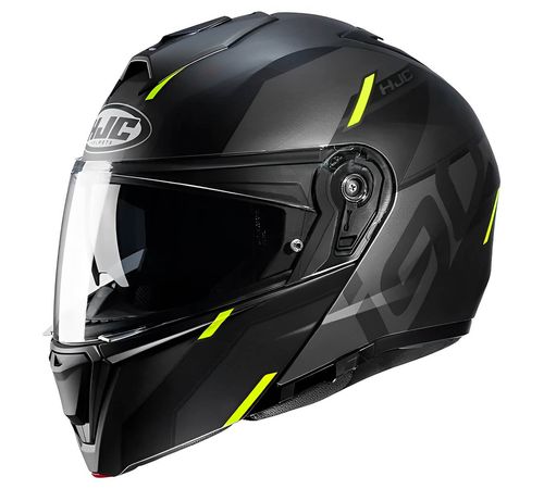 Capacete Original HJC I90 Aventa Preto Cinza Verde