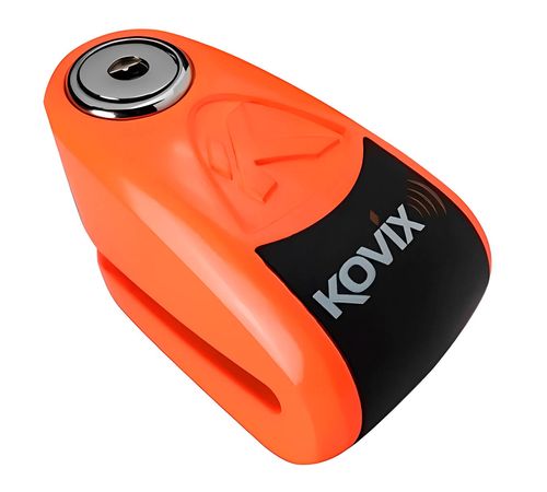 Trava Disco Com Alarme KAZ10-FO Laranja Fluorescente - Kovix