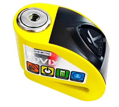 Trava Disco Com Alarme KDL6-Y Amarelo - Kovix