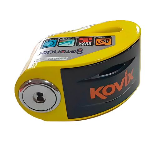 Trava Disco Com Alarme KT6-Y Amarelo - Kovix