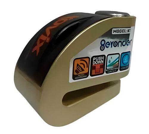 Trava Disco Com Alarme KT6-AG Dourado - Kovix