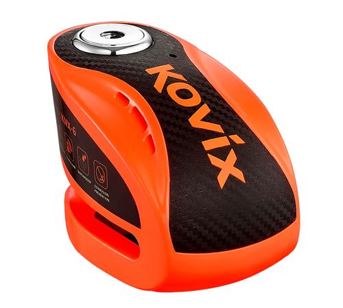 Trava Disco Com Alarme KNX6-FO Laranja - Kovix - Trava Disco Com Alarme KNX6-FO Laranja - KOVIX
