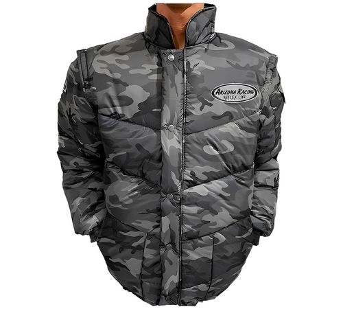 Jaqueta Arizona Masculina Camuflada Cinza Escuro