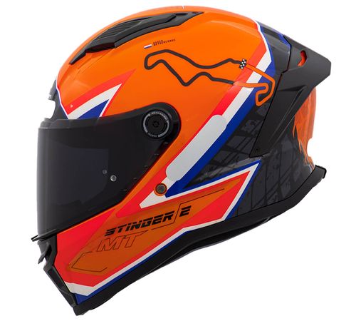 Capacete MT Stinger 2 Grand Prix C4 Holanda