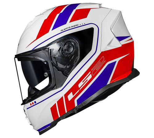 Capacete Fechado LS2 FF800 Storm Fist Branco Vermelho