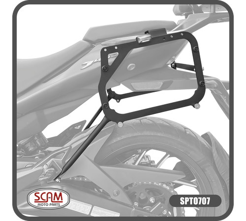 Suporte Baú Monorack Lateral Bajaj Dominar 400 2023+ - Scam