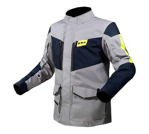 Jaqueta LS2 Metropolis Evo Titanium Azul Amarelo