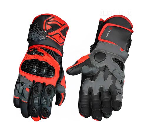 Luva X11 Racing Carbon Preto Vermelho