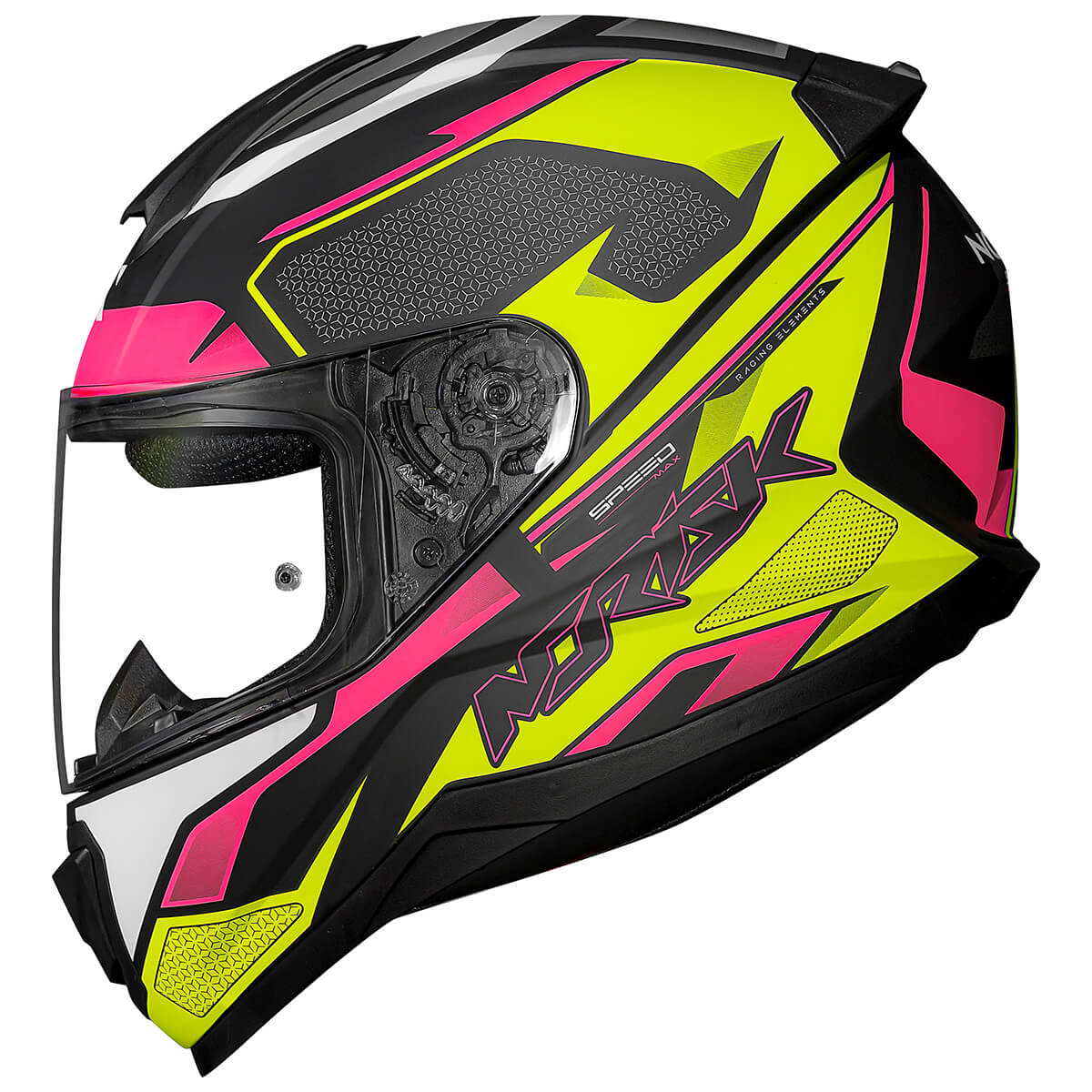 Capacete Original Norisk Razor Speedmax Fosco Preto Amarelo Rosa