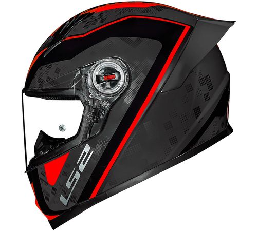 Capacete Fechado LS2 FF358 S Striker Titanium Vermelho