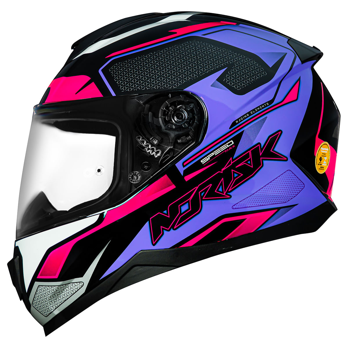 Capacete Original Norisk Razor Speedmax Preto Rosa