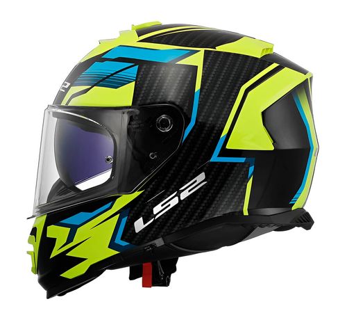 Capacete Fechado LS2 FF800 Storm Tracker Preto Amarelo