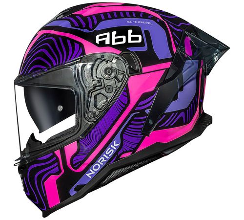 Capacete Fechado Norisk Strada 2 Fusion Roxo Preto Rosa