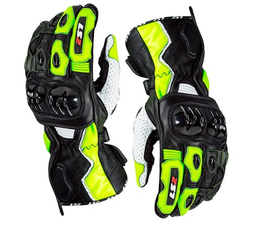 Luva LS2 Swift Racing Preto Amarelo