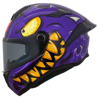 Capacete Fechado MT Targo S Angelandemon Roxo Rosa B8