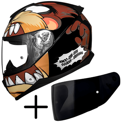 Capacete Original Norisk Razor Taz Preto + Viseira Fumê