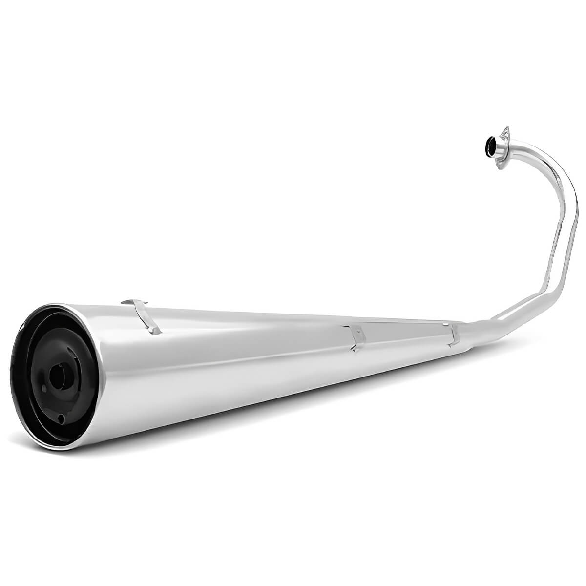 Escapamento Titan Fan 125 ES 2009 Até 2015 Alumínio Cromado - Roncar