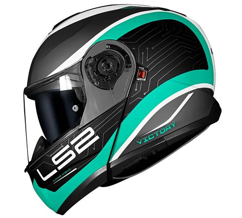 Capacete LS2 FF908 Strobe 2 Victory Fosco Titanio Branco Azul