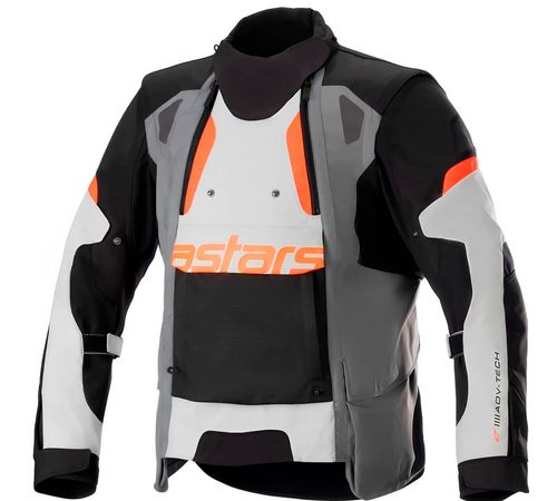 Jaqueta Alpinestars Halo Drystar Cinza Escuro Gelo Preto