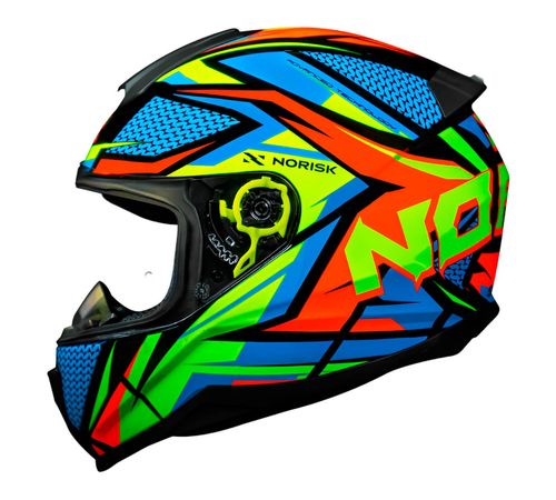 Capacete Norisk Razor Sharp Preto Amarelo Laranja