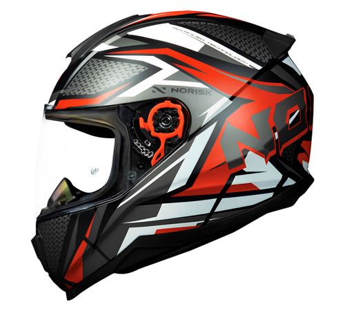 Capacete Norisk Razor Sharp Preto Vermelho