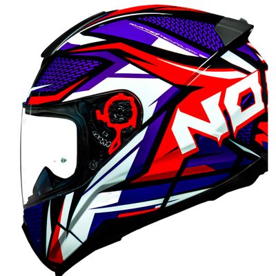 Capacete Original Norisk Razor Sharp Azul Vermelho