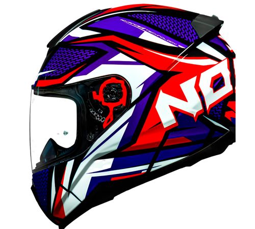 Capacete Norisk Razor Sharp Azul Vermelho