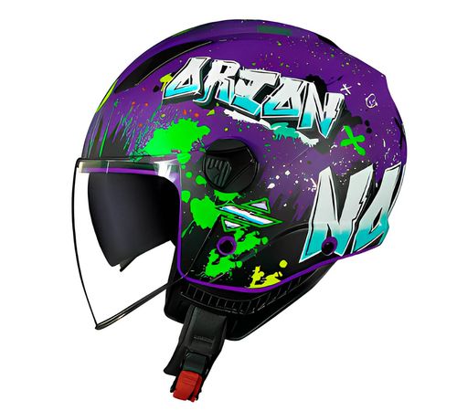 Capacete Norisk Orion SV Shine Roxo Azul Fosco