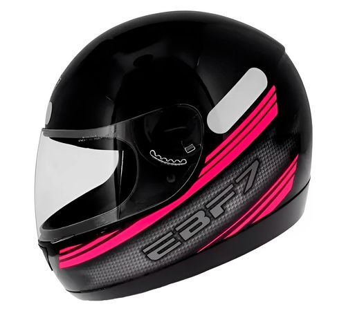 Capacete EBF 7 Carbon Preto/Rosa