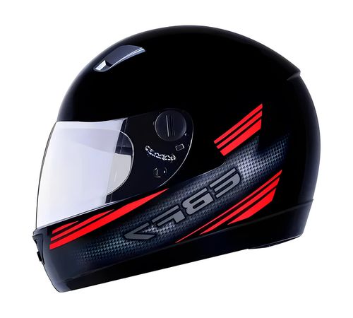 Capacete EBF 7 Carbon Preto Vermelho
