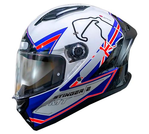 Capacete MT Stinger 2 Grand Prix A71 UK Reino Unido