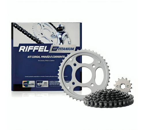 Kit Relação CB 250 Twister 2016 Até 2022 Sem Retentor Riffel - Kit Relação CB 250 Twister 2016 Até 2022 Sem Retentor - Riffel