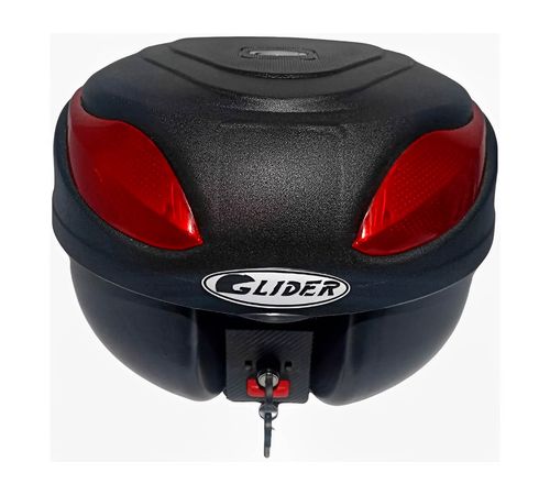 Baú Bauleto Glider Street Moto 38 Litros Lente Vermelha