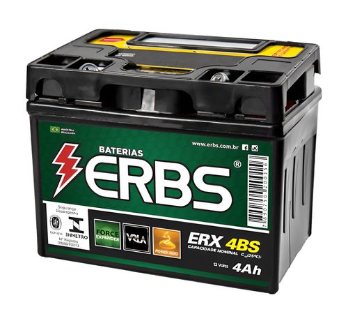 Bateria ERBS ERX 4BS YTX4L-BS Titan 125 KS Biz C 100 TTR 125