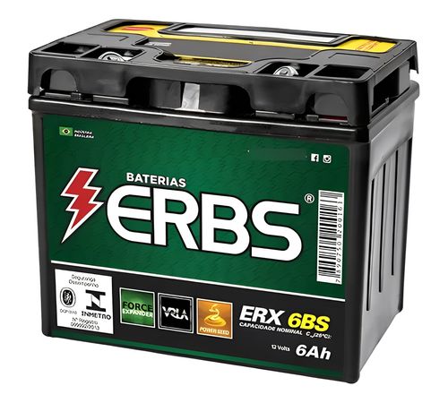 Bateria ERBS ERX 6BS YTZ-6V Biz Titan 125 Bros 150 Pop 100
