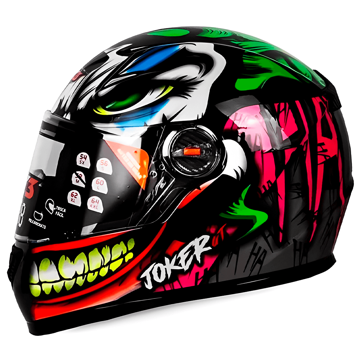 Capacete FW3 GTN Joker Preto