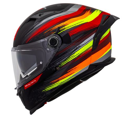 Capacete MT Braker SV Paint C4 Fluor Preto Fosco